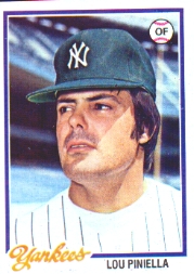 1978 Topps Baseball Cards      159     Lou Piniella